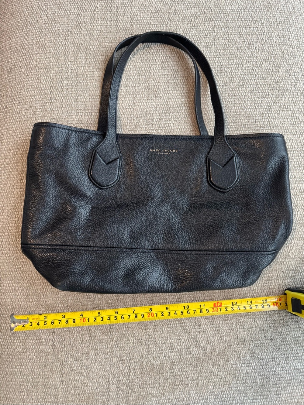Marc Jacobs Black Pebbled Leather Tote Bag